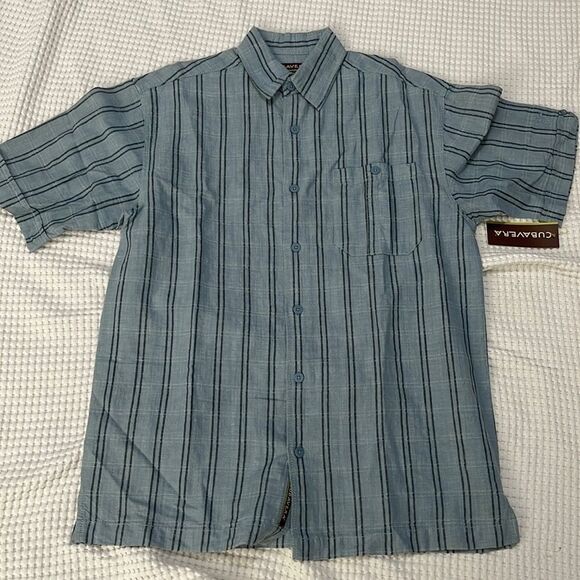 NWT- Cubavera- men’s S. Linen Blend Shirt - Picture 1 of 9